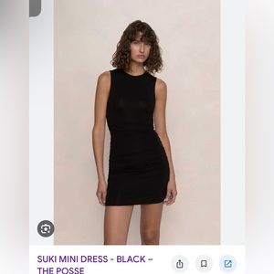 NWT Posse Suki Mini Dress - black, sz Large